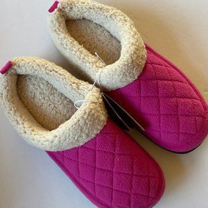 DEARFOAMS DELUXE Women's "Libby Quilted" Memory Foam Slippers NWT Size M 7-8